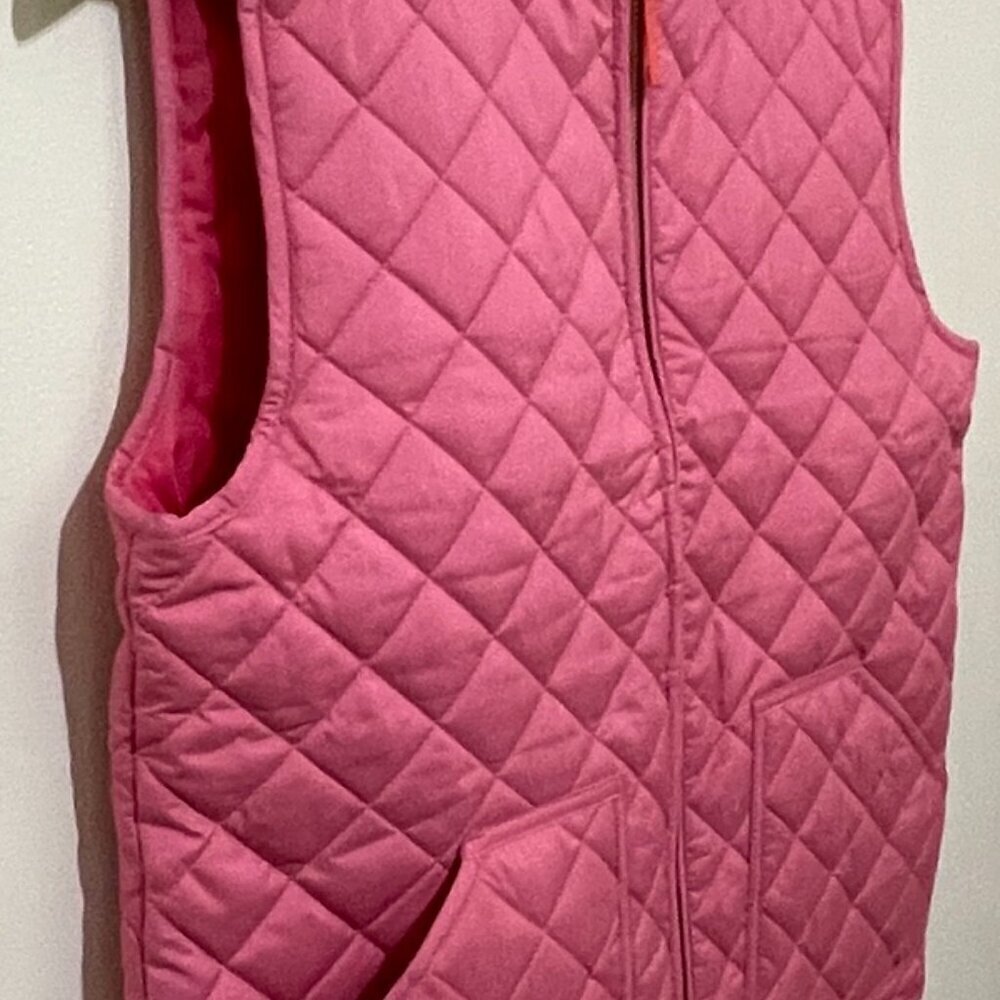 NWT J. CREW CREWCUTS PINK QUILTED VEST, SIZE XL - Picture 3 of 10